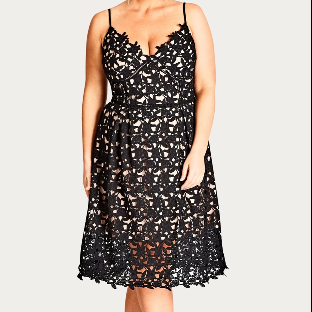 NWT City Chic Dress So Fancy in black Size 20